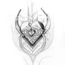 Crying Heart tattoo design idea