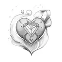 Crying Heart tattoo design idea