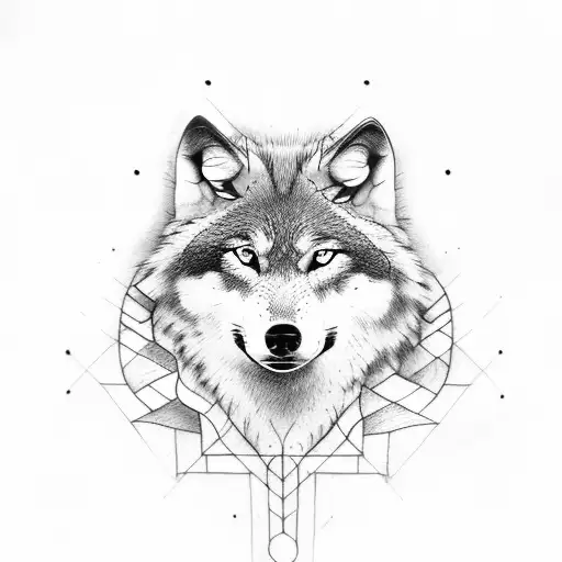 wolf, viking tattoo design idea