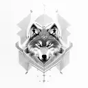 wolf, viking tattoo design idea