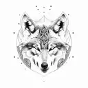 wolf, viking tattoo design idea