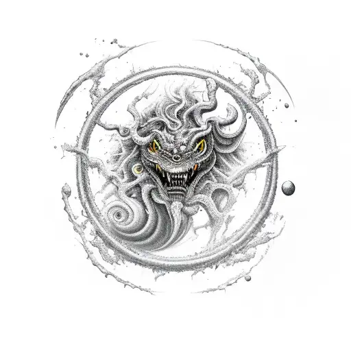 Prize for everything Balance out of extremes Nomad Lust Tornado, chaotic All at once tattoo design idea