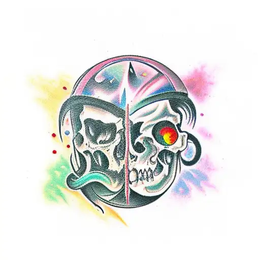 Prize for everything Balance out of extremes Nomad Lust Tornado, chaotic All at once tattoo design idea