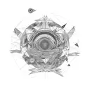 Prize for everything Balance out of extremes Nomad Lust Tornado, chaotic All at once tattoo design idea