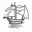 peter pan, bateau pirate, etoile de peter pan  tattoo design idea