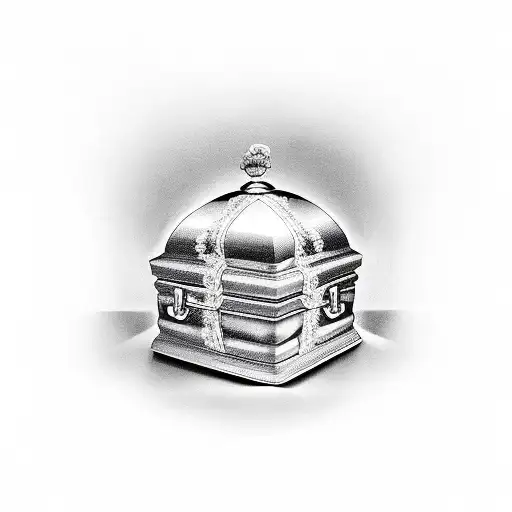 one man carrying a casket tattoo design idea