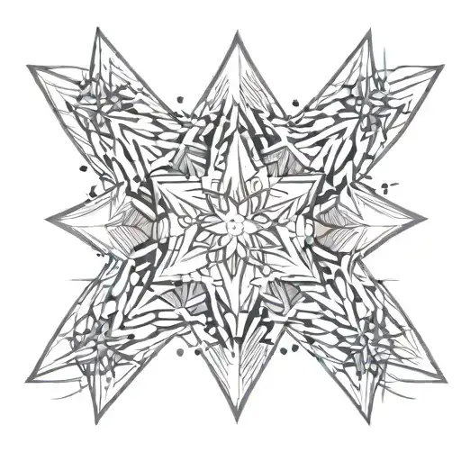 constellation snowflake heart sun bow  tattoo design idea