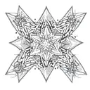 constellation snowflake heart sun bow  tattoo design idea