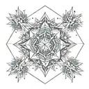 constellation snowflake heart sun bow  tattoo design idea