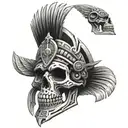 Aztec skull tattoo design idea