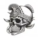 Aztec skull tattoo design idea