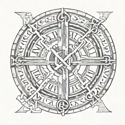 1975 roman numerals intertwined tattoo design idea