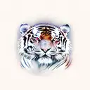 Father tiger and 3 sons and 1 daughter that surviving life without mother tattoo design idea