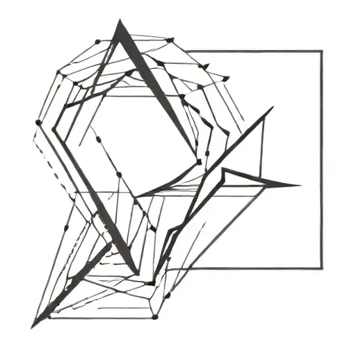 patterns with lightning and sharp angles black and white on the wrist tattoo design idea