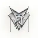 alphabet M tattoo design idea