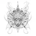 alphabet M tattoo design idea