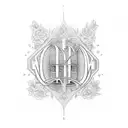 alphabet M tattoo design idea