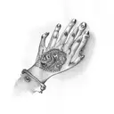 hand of fatima tattoo design idea