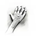 hand of fatima tattoo design idea