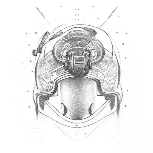 motorcycle gear numbers tattoo design idea