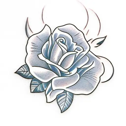 white gardenia flower tattoo design idea