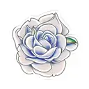 gardenia with blueberries tattoo design idea