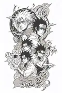 naruto and sasuke curse mark half sleeve tattoo tattoo design idea