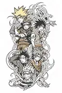 naruto and sasuke curse mark half sleeve tattoo tattoo design idea