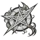 Pentagram tattoo design idea