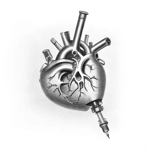 Mechanical Heart  tattoo design idea