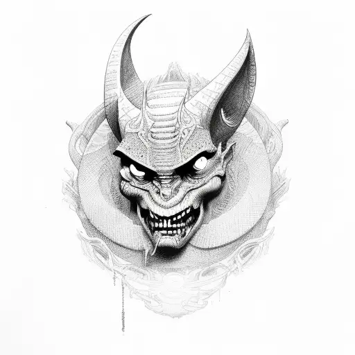 777 and 666 in balance  tattoo design idea