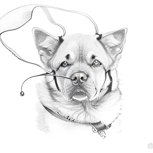 daredevil guide dog tattoo design idea