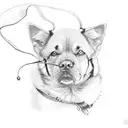 daredevil guide dog tattoo design idea