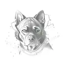 daredevil guide dog tattoo design idea