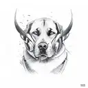 daredevil guide dog tattoo design idea