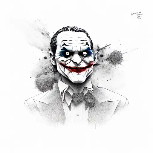 joker hahahaha tattoo design idea
