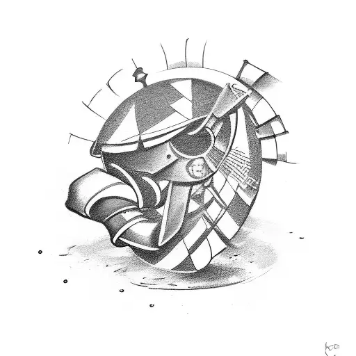 chess and go karting  tattoo design idea