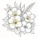 Quero uma tatuagem com a junção das seguintes flores :  Narciso ,Margarida , lírio do Vale , gladiola e calendula .  tattoo design idea
