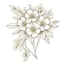 flower bouquet tattoo design idea