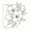 flower bouquet tattoo design idea