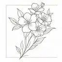 flower bouquet tattoo design idea