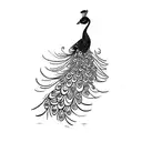 peacock  tattoo design idea