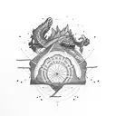 disc golf tattoo design idea