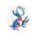 devil koi fish tattoo design idea