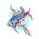 devil koi fish tattoo design idea