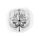 5-leaf clover tattoo design idea