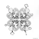 5-leaf clover tattoo design idea