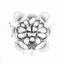 5-leaf clover tattoo design idea