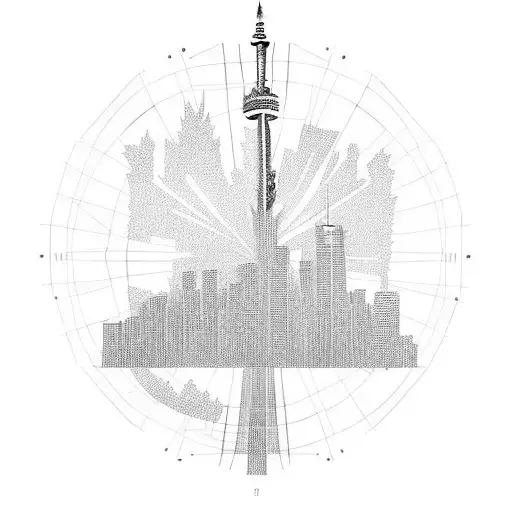 Toronto skyline tattoo design idea