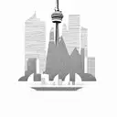 Toronto skyline tattoo design idea